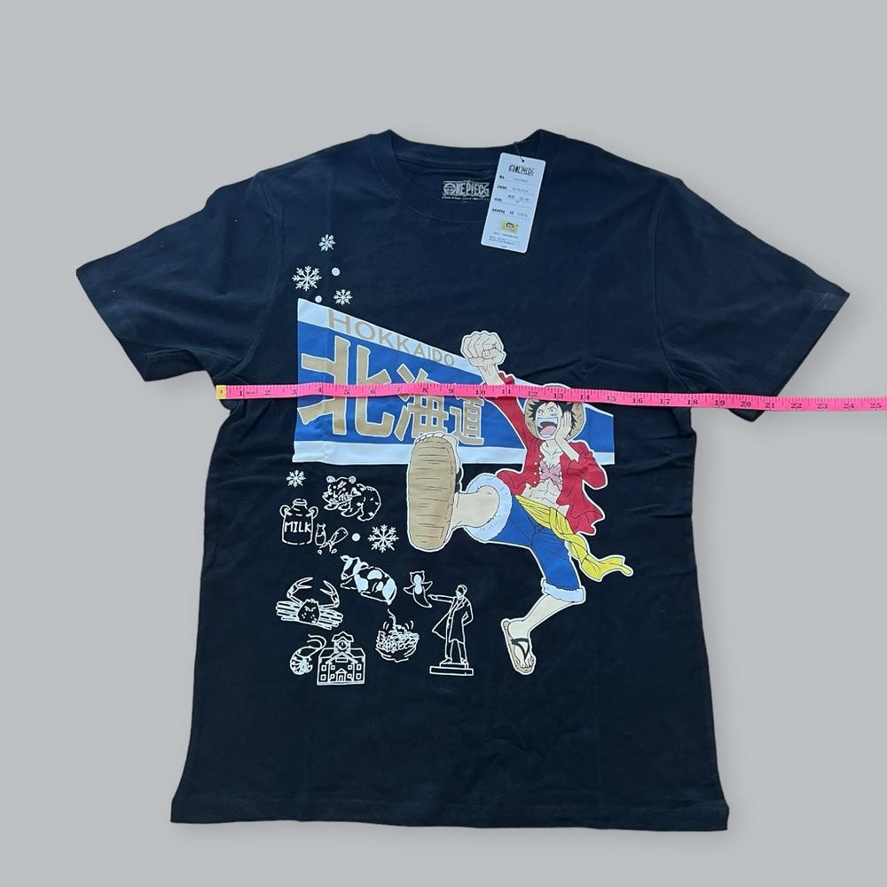 One Piece Luffy Anime Manga Unisex Adult Size M Black Hokkaido New short sleeve - Picture 2 of 9